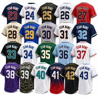 Maillot de baseball rayé de haute qualité, personnalisé avec nom et numéro d'équipe, en polyester respirant, pour hommes et femmes, idéal pour les équipes de baseball
