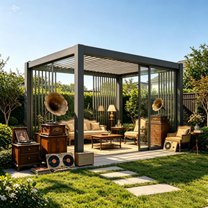 Toldo Solar Eléctrico Optimizado para Exteriores, con Revestimiento de Aluminio 6063, Techo de Ventilación Ajustable, Totalmente Impermeable - Product Image 3