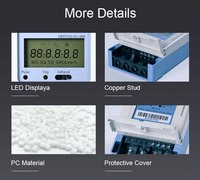 Compteur d'Électricité Prépayé Sans Fil Intelligent 220V 60A Monophasé avec Carte IC et Système Gratuit