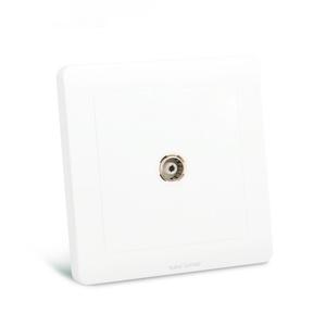 Enchufe de Pared con Panel Táctil de 86 mm, Enchufe Doble de 10 A para FM/TV/TEL/Computadora, Estándar Europeo y del Reino Unido, Color Blanco - Product Image 2