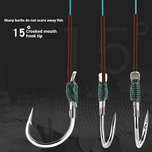 Ngoài trời Hoang Dã câu cá đầy đủ thiết lập với dòng cá lớn đôi móc ba bảo vệ quanh co Miệng móc cho cá chép mục tiêu loài - Product Image 2