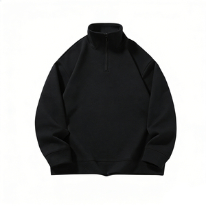 <span class=keywords><strong>Felpa</strong></span> <span class=keywords><strong>con</strong></span> <span class=keywords><strong>Zip</strong></span> a un Quarto Stile Y2k, Abbigliamento Casual in Puro Cotone Nero Lavorato a Maglia per <span class=keywords><strong>Uomo</strong></span> <span class=keywords><strong>e</strong></span> Donna - Product Image 3