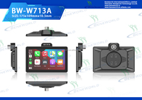 Écran intelligent multimédia sans fil 7 pouces Carplay/Android Auto, lecteur multimédia 4K + 1080P, enregistrement en boucle, écran tactile