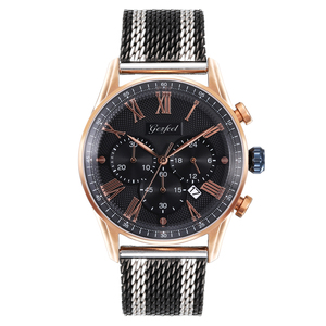 นาฬิกาข้อมือผู้ชายสุดหรู สายสแตนเลสสตีลแบบมิลานีส  กลไก Seiko VD53 กันน้ำ 3ATM - Product Image 1