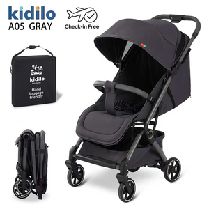 Poussette pliable légère avec cadre en acier inoxydable, homologuée pour cabine d'avion, pour nouveau-nés, 20 kg, de la boutique officielle Kidilo - Product Image 3