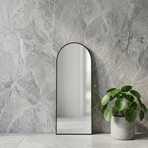 Miroir de salon décoratif moderne en verre, fait main, écologique, pleine longueur, durable, usage intensif, pour l'industrie de la beauté, 2 options d'installation - Product Image 1