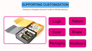 Synwish all'ingrosso di lusso personalizzato stampato in rilievo vaso Bougie <span class=keywords><strong>vasi</strong></span> contenitori cera di soia profumata candela in vasetti di ceramica - Product Image 6