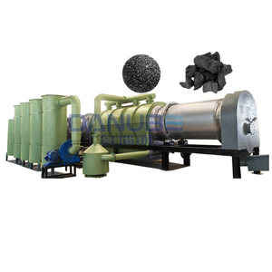 Usine complète de pyrolyse pour la fabrication de briquettes de sciure de bois, de poussière de bambou et de charbon de bois en morceaux, avec extrudeuse - Product Image 1