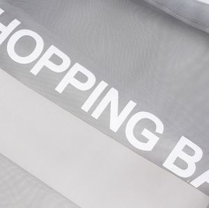 Sac fourre-tout de plage en nylon grande capacité imprimé tendance été 2024 avec maille et grille ajourée pour le shopping et les cadeaux - Product Image 3