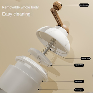 Trituradora de Hielo Manual Rotatoria, Máquina para Hacer Hielo Picado para Fiestas, Bares y Restaurantes, Ligera, con Prensa de Resorte Integrada, Portátil - Product Image 6