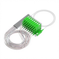 Répartiteur de microfibre optique PLC pour tube en acier 1*81*41*21*16 avec port Mini SC/UPC pour câble de fibre optique