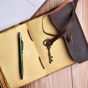 Best Selling Buff Vintage <b>Leather</b> Journal with 100 <b>Sheets</b> and Key Closure Trendy <b>Leather</b> Journal For Writing Uses - Product Image 4