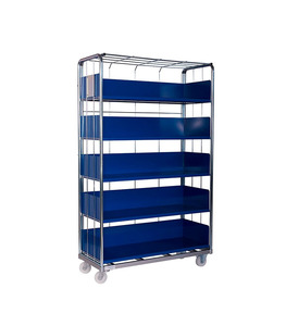 Chariot à trois côtés en acier de <span class=keywords><strong>transport</strong></span> avec le <span class=keywords><strong>service</strong></span> de roulement de capacité de charge 500kg - Product Image 1