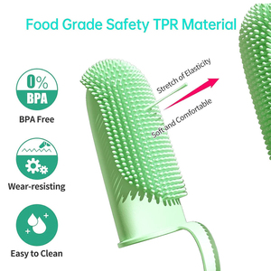 Brosse à <span class=keywords><strong>dents</strong></span> pour <span class=keywords><strong>chien</strong></span> 135 poils enveloppants pour un nettoyage facile des <span class=keywords><strong>dents</strong></span>, brosse à <span class=keywords><strong>dents</strong></span> double doigt pour soins dentaires pour chiots, chats et animaux de compagnie de taille moyenne - Product Image 3