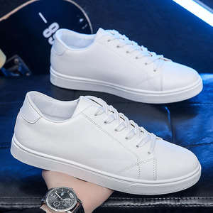 New Small <b>White</b> Walking Style Breathable Lace up Pure Solid Color Low <b>Mens</b> <b>Casual</b> Walking Style <b>Shoes</b> - Product Image 6