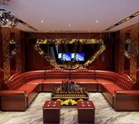 Sofá Seccional Moderno de Terciopelo para Discoteca KTV, Muebles de Barra, Sofá Largo para Club, Ecológico y Duradero, para Sala de Estar y Hotel