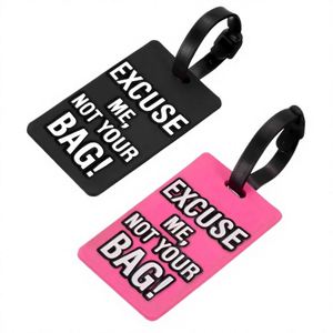 Etiqueta de Equipaje Personalizada con Logotipo en Relieve, de Lujo, Moderna, Resistente al Agua, Portátil, de PVC, Silicona y Goma - Product Image 1