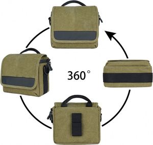 Bolso de Cámara Compacto y Pequeño de Fábrica BSCI, Bolso Bandolera para Cámara, Bonito Bolso Impermeable de Lona para Cámara DSLR/SLR, para Mujeres y Hombres - Product Image 4