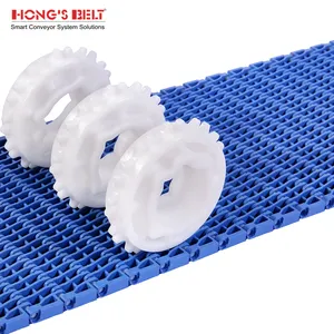 Nastri trasportatori modulari Hongsbelt produttori di nastri modulari in plastica per scatole di cartone