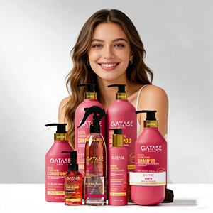 GATASE Set de Tratamiento Capilar Orgánico con Queratina para Fortalecer el Cabello, Reparación, <span class=keywords><strong>Anti</strong></span>-Rotura, Suavizante, Nutritivo, Champú, Acondicionador y Aceite - Product Image 4