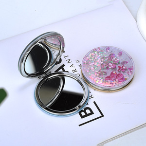 Tại kho Shinny long lanh Bling Bling di động vòng gấp nhỏ gọn gương Túi gương làm lên gấp gương - Product Image 5