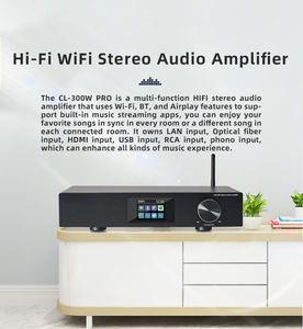 <span class=keywords><strong>Amplificateur</strong></span> stéréo haute fidélité CL-300W Pro Mini |   <span class=keywords><strong>Amplificateur</strong></span> réseau multiroom 275W avec AirPlay 2 et entrée phono en alliage d'aluminium - Product Image 6