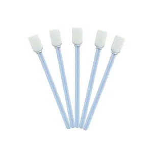 TOC Double Layer Rectangle Head Sterile Knitted Polyester Dacron Tip Stick Disposable Sample Collection Cleaning Test Swab