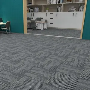 灰色和黑色沥青底部办公室地毯瓷砖酒店地毯地板方形地毯