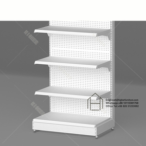 Equipo de tienda para montaje en pared Estantes <span class=keywords><strong>Foshan</strong></span> Estantes de almacén Accesorios Doble negro Estantes de supermercado al por mayor de madera - Product Image 6