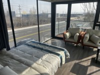 Cabine préfabriquée de luxe Apple Cabin, design moderne, maison intelligente intégrée pour le glamping