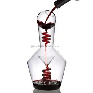 Set Decanter e aeratore a spirale per vino di lusso set di decanter per vino novità set di decanter in vetro con scatola