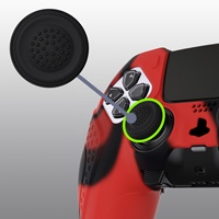 Coque de protection antidérapante en silicone souple camouflage pour manette Edge avec capuchons de joysticks analogiques imprimés en 3D