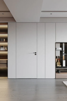 Porte intérieure invisible minimaliste en bois sur mesure, sans joint, pour immeuble d'appartements moderne - Offre Spéciale