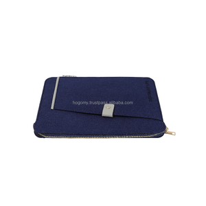High Quality Lightweight Navy Blue Felt Laptop Sleeve Bag Notebook Cover Premium Product Type - Product Image 3