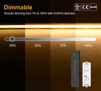 Bande LED COB à télécommande IP20 Ra 90 Haute Densité Sans Points DC12V 24V 480 LED WiFi App 2700K 4500K UKCA Garantie 5 Ans