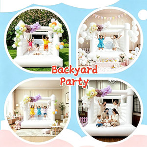 Castello gonfiabile gonfiabile piatto commerciale per i bambini all'interno/esterno colorato cortile decorazioni per feste <span class=keywords><strong>e</strong></span> feste - Product Image 4
