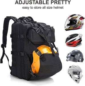Sac à dos tactique Oxford pour hommes, porte-casque et rangement, idéal pour la moto, accessoires/cadeaux - Product Image 3