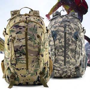 Mochila Táctica Multifuncional de Gran Capacidad para Hombre, Diseño de Camuflaje con Cremallera, para Deportes, Senderismo al Aire Libre, Poliéster de Fábrica - Product Image 1