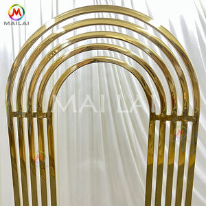 Lüks parti etkinlikleri düğün mobilyası muhteşem yüksek kalite altın paslanmaz çelik kemer zemin - Product Image 3