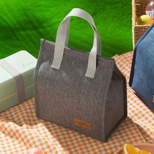 Custom Logo Printed Aluminum Foil Reusable Portable <b>Insulated</b> <b>Lunch</b> Bag & Bento <b>Box</b> Tote Bag for Household Use Women & Men - Product Image 3