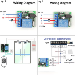 433Mhz Funk-Fernsteuerungsschalter mit 50m Reichweite, DC 12V 10A Relaismodul, ABS, LED, Automatisches Elektronisches Schloss für Garagen - Product Image 4