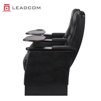 Fauteuil inclinable de luxe commercial LEADCOM LS-14602 pour cinéma, siège de cinéma avec tablette d'écriture pour projet de cinéma