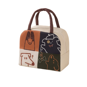 Refrigerador aislado portátil de tela Oxford, bolsa de almuerzo para niños con patrón de pingüino bonito con tarjetero para almacenamiento de alimentos para Picnic - Product Image 5