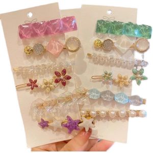Pince à cheveux transparente en forme de coquillage ondulé avec perles et smiley, pince latérale estivale fraîche, pince irrégulière en forme d'étoile de mer pour cheveux rebelles - Product Image 3