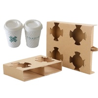 Boîte en carton ondulé Café Boisson 2 4 Porte-gobelet Plateau Porte-gobelets Gobelets en papier