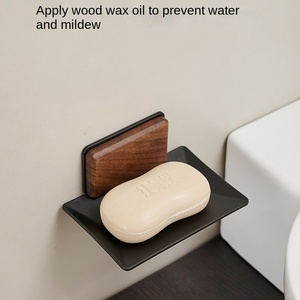 Portasapone Quadrato Multifunzionale in Legno Massello Creativo per la Casa, Mensola da Parete per Oggetti Vari per Cucina, Soggiorno, Guardaroba - Product Image 5