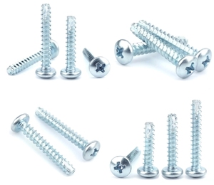 Tornillos de corte de rosca LeGood 6-32 x 3/8" Phillips de cabeza plana, de acero al carbono zincado - Product Image 1