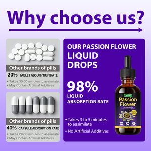 Extrait <span class=keywords><strong>de</strong></span> feuille <span class=keywords><strong>de</strong></span> fleur <span class=keywords><strong>de</strong></span> <span class=keywords><strong>la</strong></span> <span class=keywords><strong>passion</strong></span> en gouttes 500 mg, marque privée OEM, 100% naturel, teinture liquide pour apaiser l'humeur et <span class=keywords><strong>la</strong></span> favoriser - Product Image 3