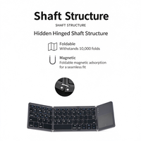 Clavier portable pliable ultra fin ergonomique rechargeable sans fil pour smartphone tablette ordinateur portable