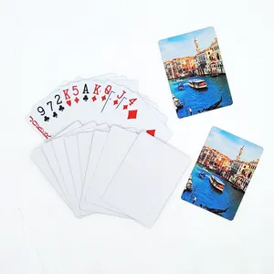 Qualisub Customized 320gsm Matt Surface Father's Day gift Blank Paper Playing cards Sublimation Playing card Poker blanks